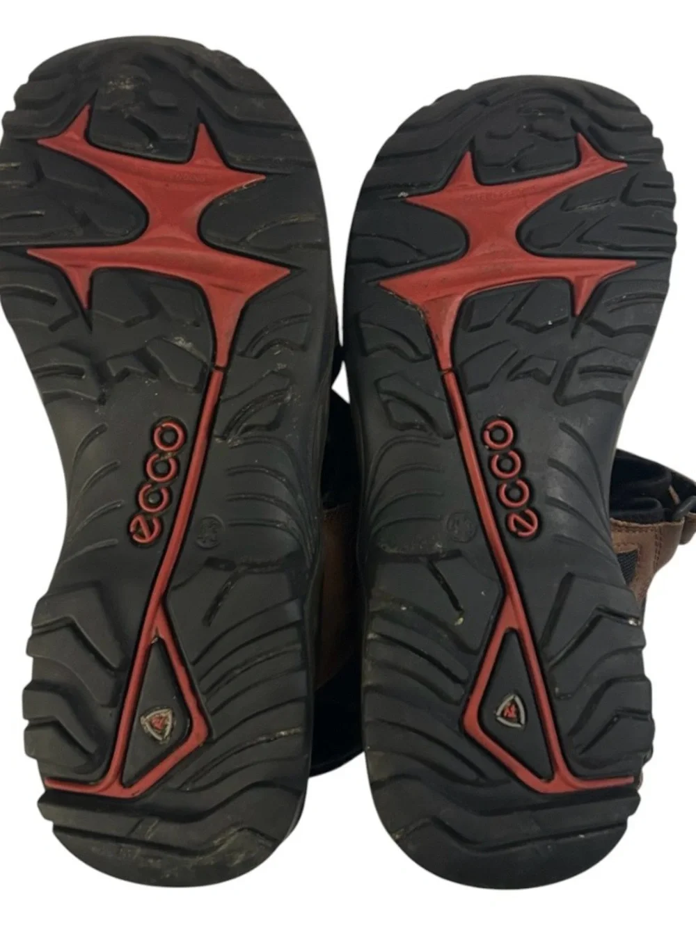 ECCO Yucatan Offroad Sandals Mens 43 US 9.5/10 Brown Leather Hiking Sport